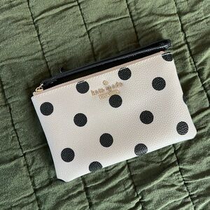 Kate Spade Cream and Black Polka Dot Wristlet